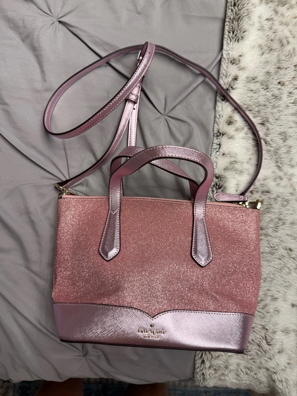 kate spade Metallic Pink Glitter Satchel